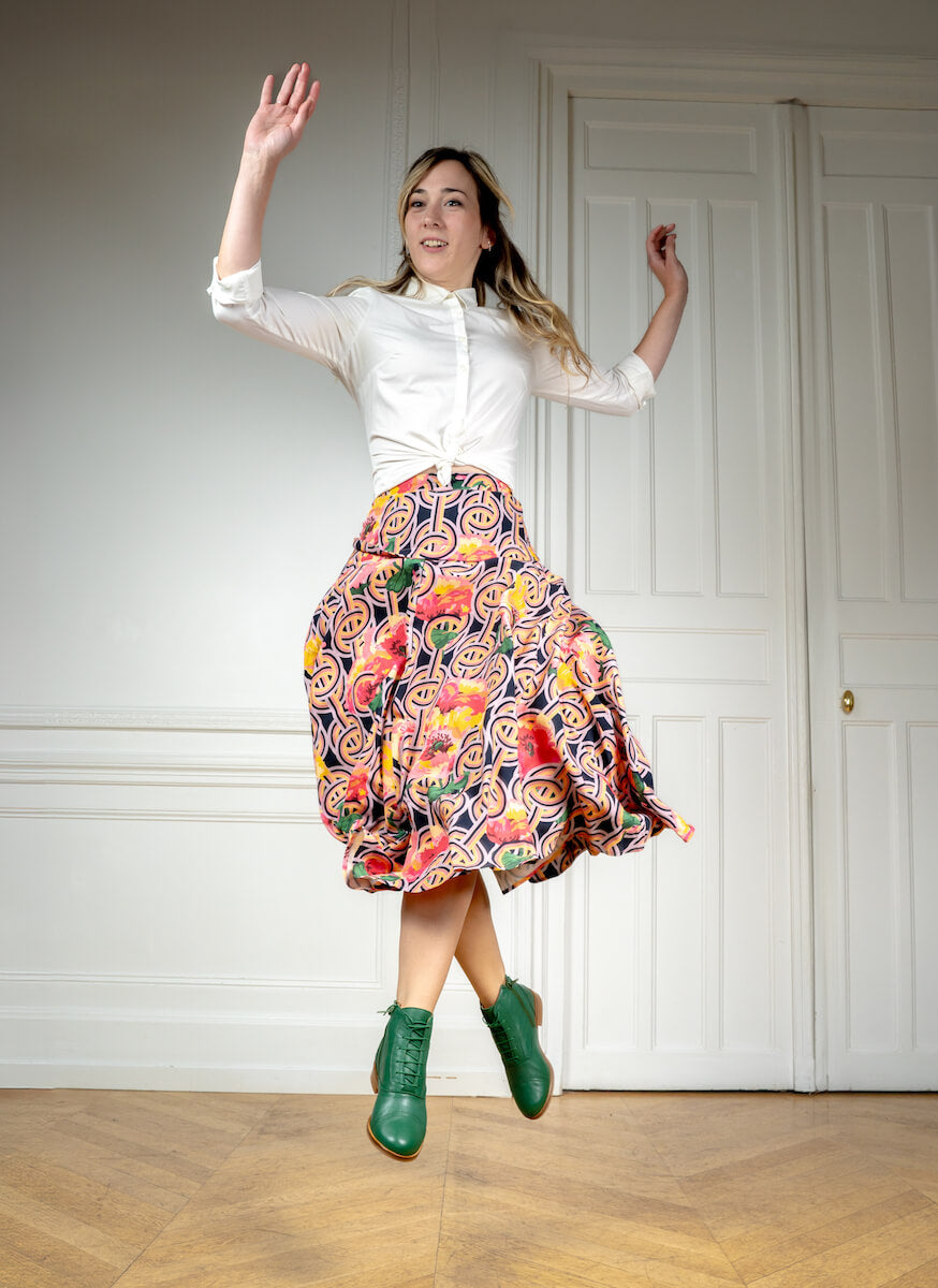 Swivells Mama Green - Bottines Vertes en Cuir thumbnail 2