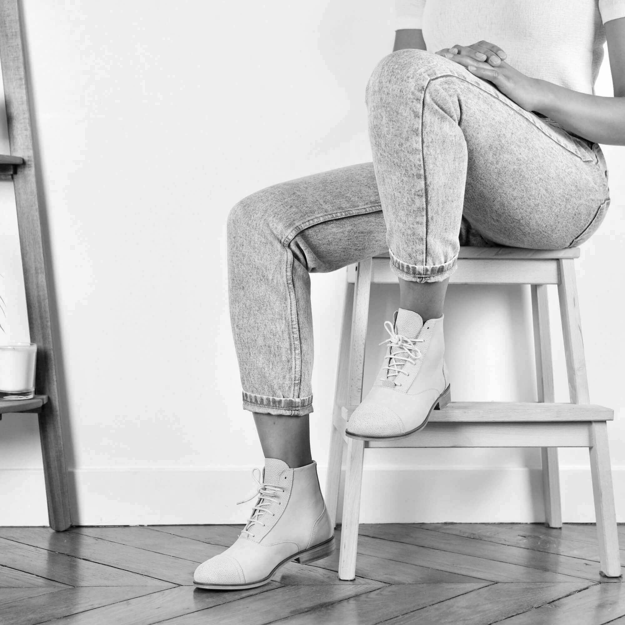 Swivells Mama Gummy - Bottines Roses en Cuir thumbnail 2