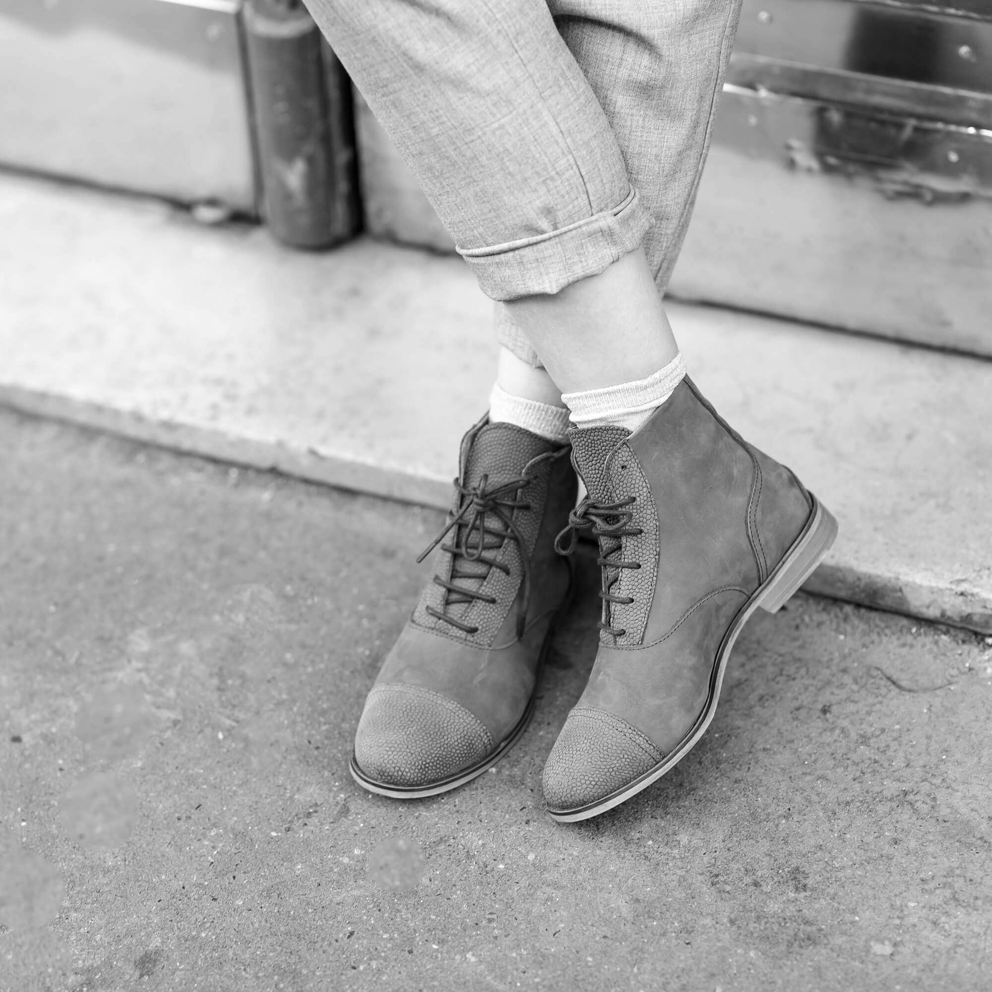 Swivells Mama Navy - Bottines Bleues en Cuir — 1/3