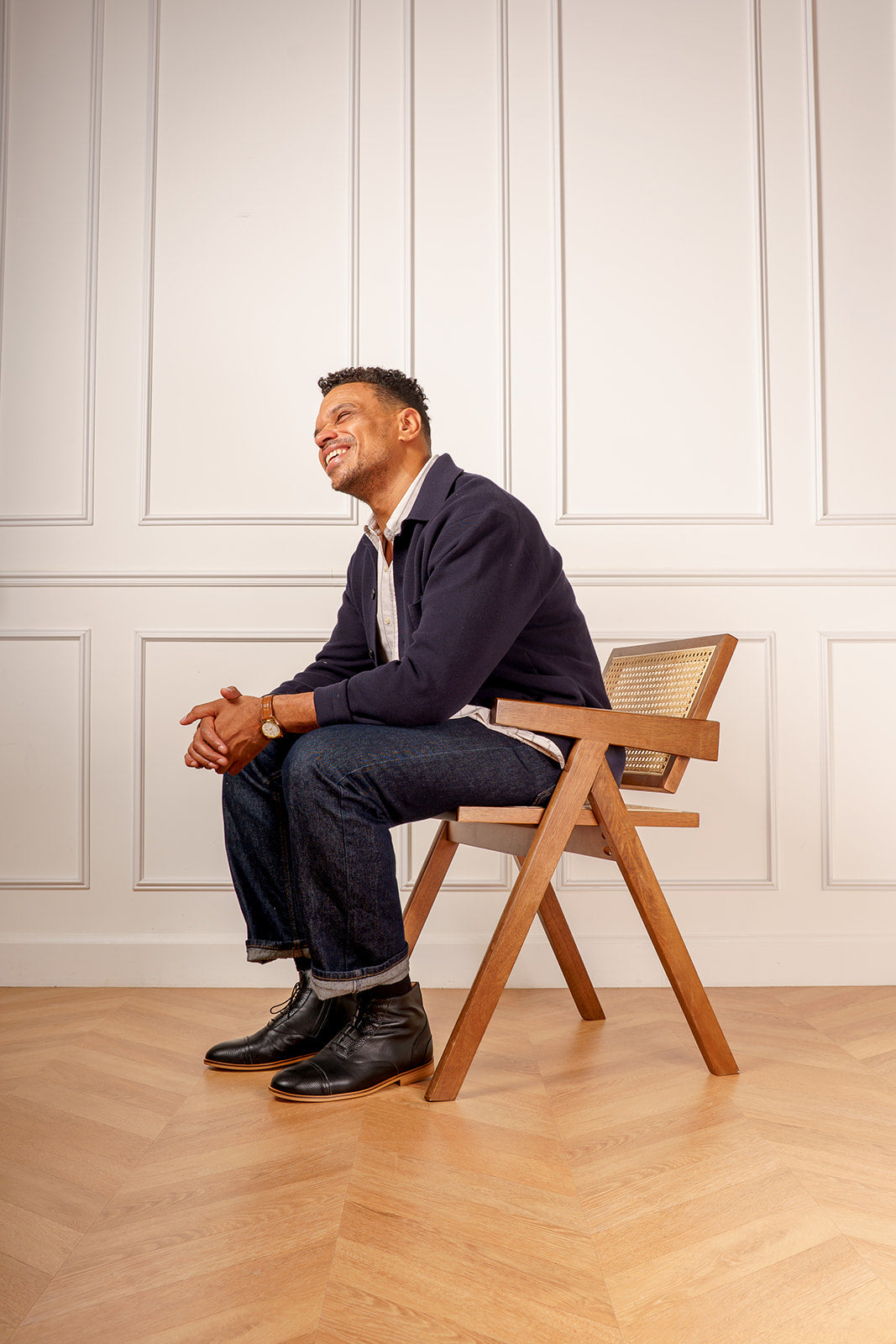 Swivells Mama Poppy - Bottines Noires en Cuir thumbnail 2