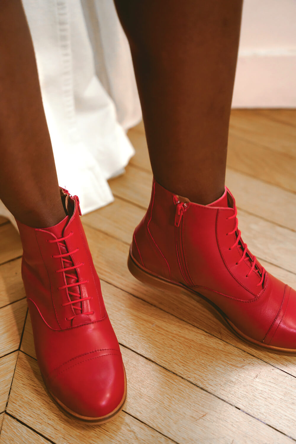 Swivells Mama Rubie - Bottines Rouges en Cuir thumbnail 6