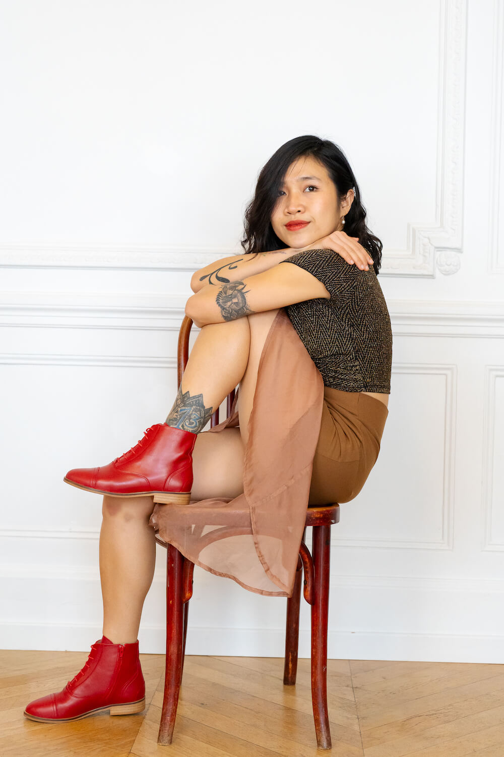 Swivells Mama Rubie - Bottines Rouges en Cuir thumbnail 9