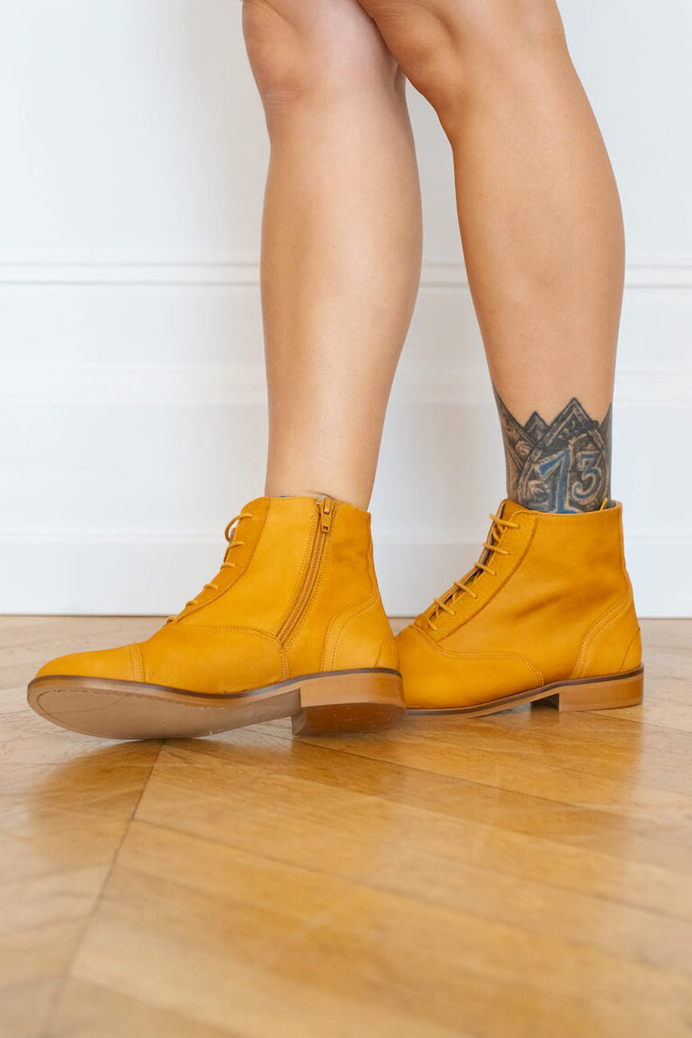 Swivells Mama Sandy - Bottines Jaunes en Cuir — 1/6