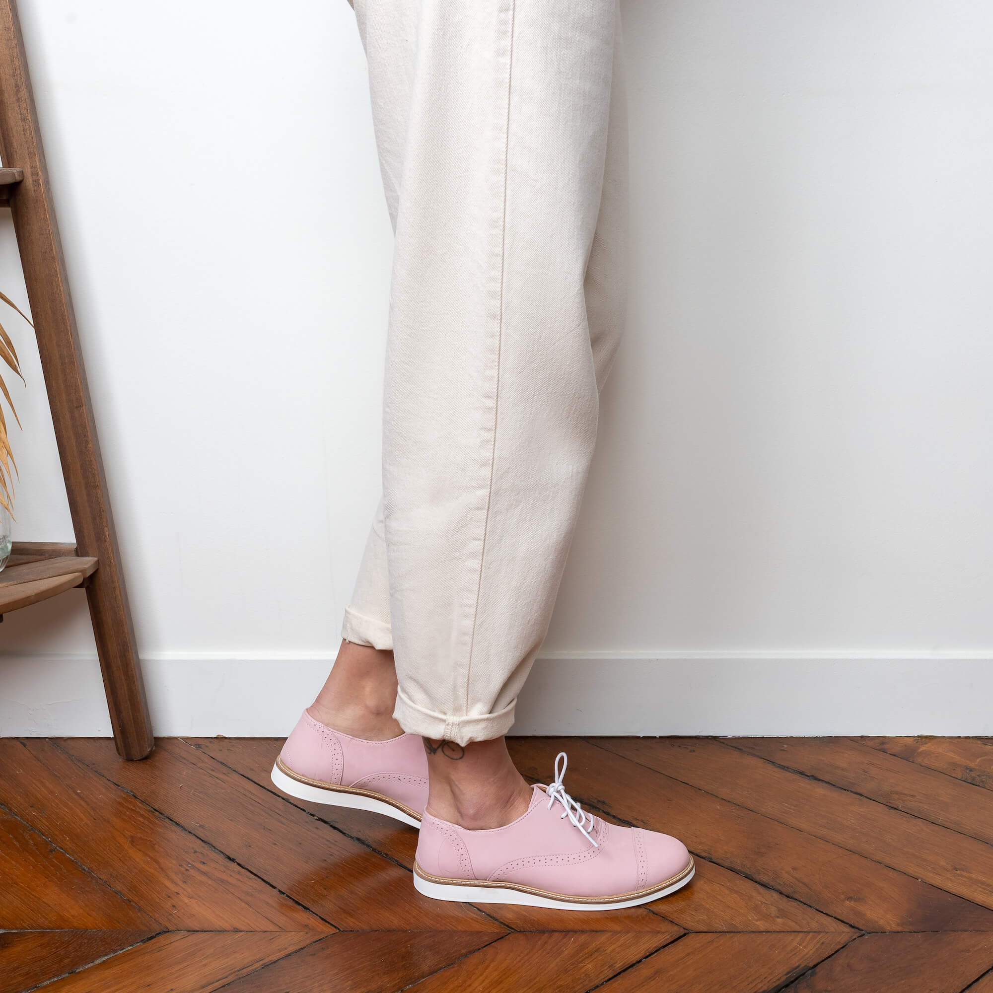 Swivells Miss Gummy - Derbies Roses en Cuir thumbnail 3