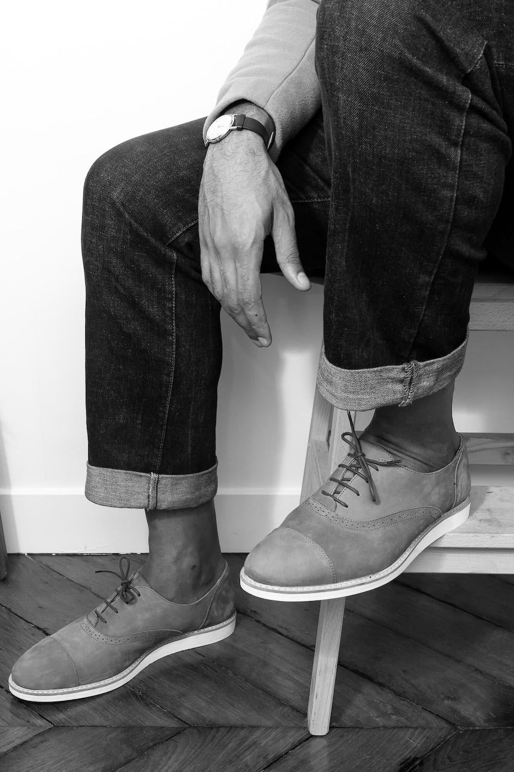 Swivells Miss Kiwi - Derbies Kaki en Cuir — 1/6