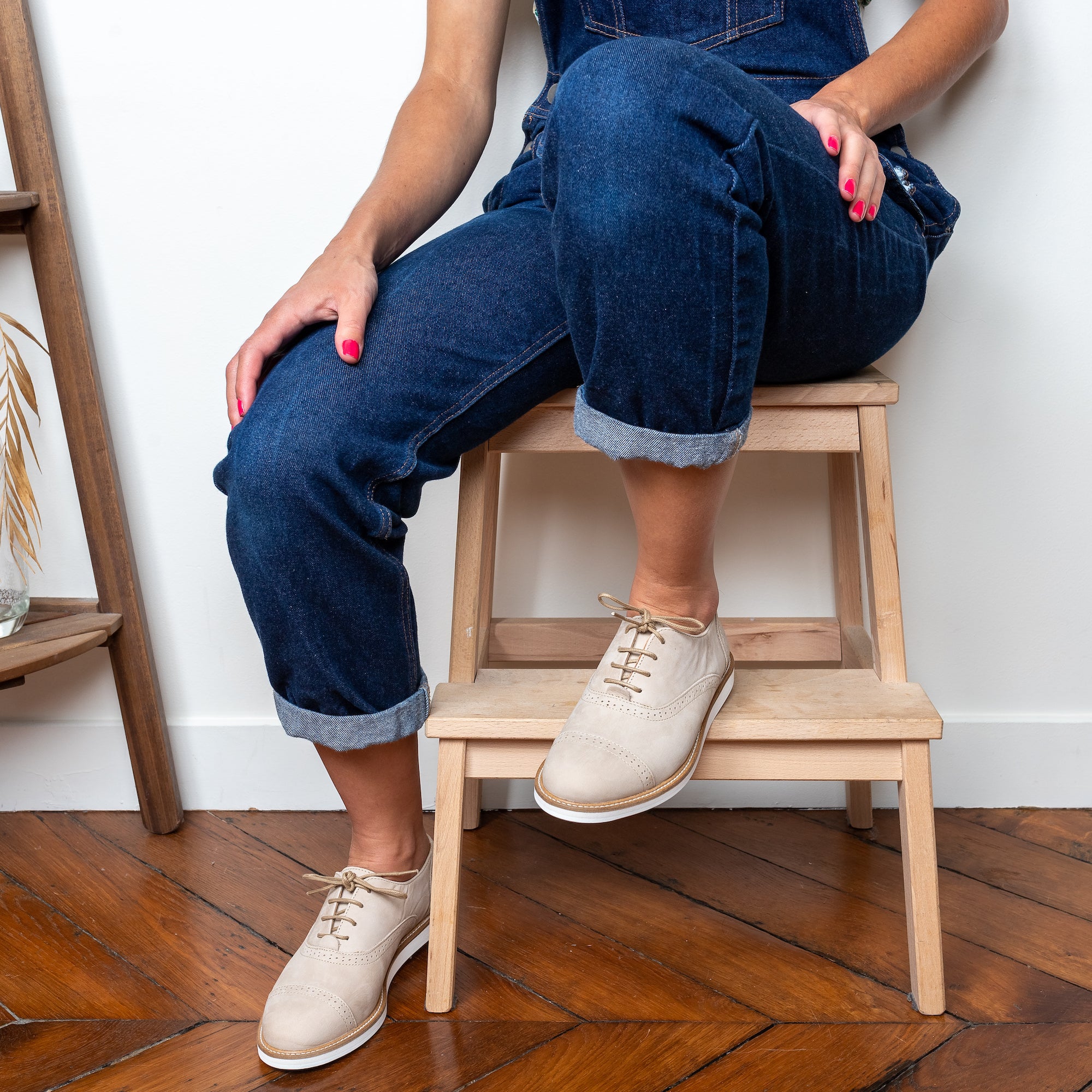 Swivells Miss Nude - Derbies Beiges en Cuir thumbnail 2