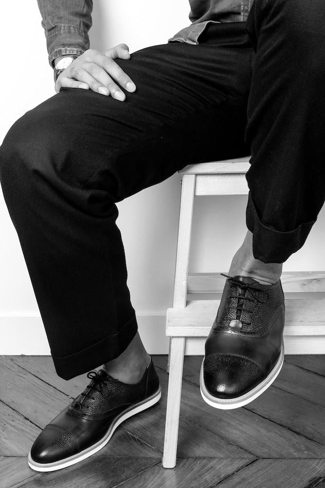 Swivells Miss Poppy - Derbies Noires en Cuir — 1/4