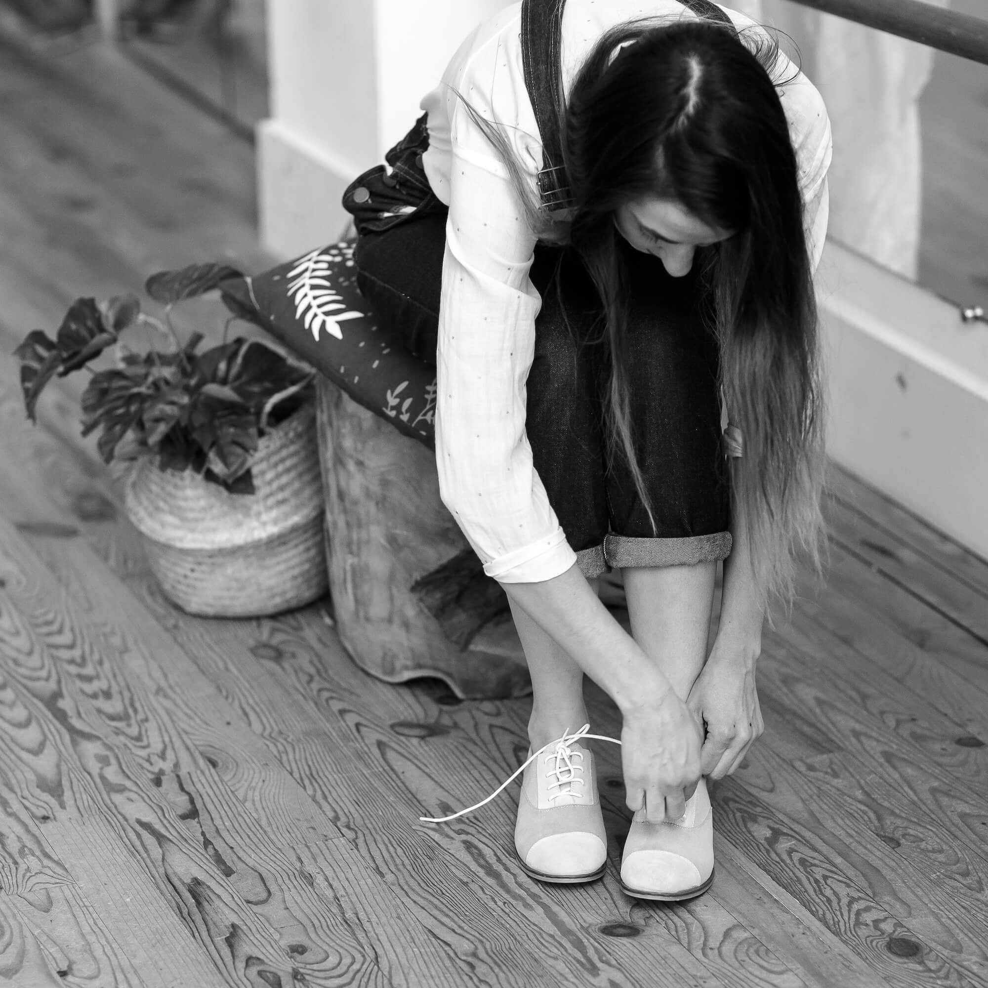 Swivells Rosie - Derbies Roses et Grises en Cuir thumbnail 2