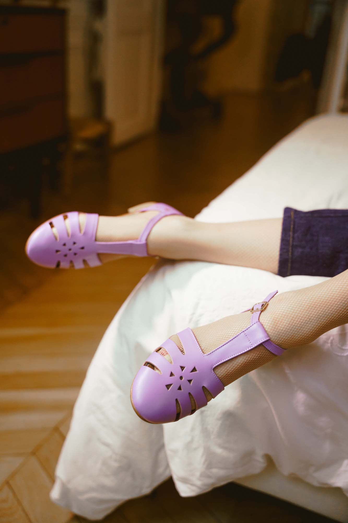 Swivells Carol - Sandales Lilas Cuir thumbnail 4