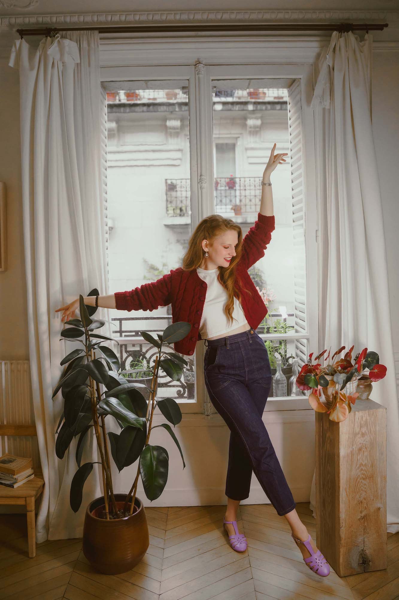 Swivells Carol - Sandales Lilas Cuir thumbnail 7