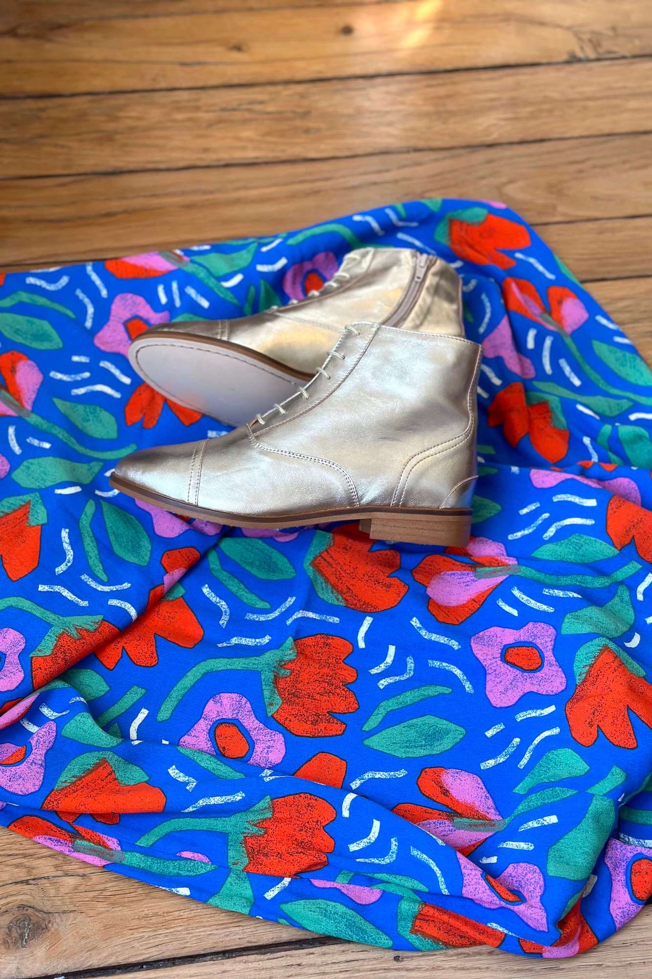 Swivells Mama Gold - Bottines Dorées Cuir thumbnail 2